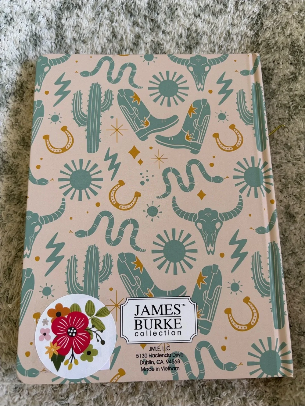 Santa Fe Western Stylized Journal Notebook NWT James Burke ~160pgs